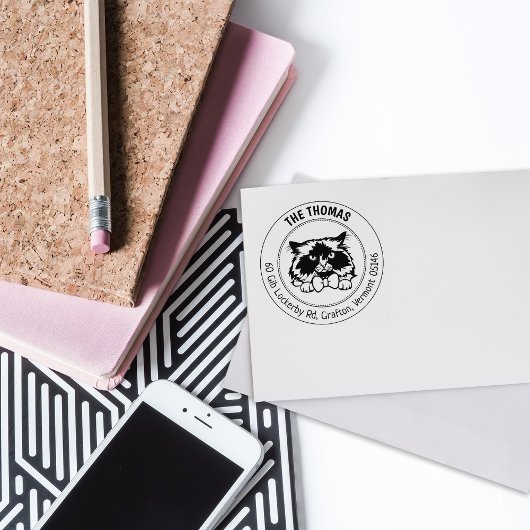 Himalayan Cat Rücksendeadresse Gummistempel