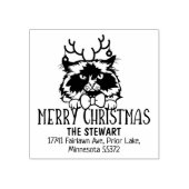 Himalayan Cat Rücksendeadresse Weihnachten Gummistempel (Prägung)