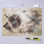 Himalayan Cat Watercolor Seidenpapier (Handwerk)