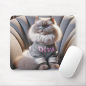 Himalayan Diva Cat Mousepad (Mit Mouse)