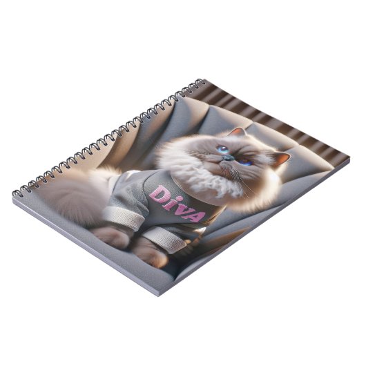 Himalayan Diva Cat Notizblock (Linke Seite)