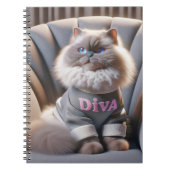 Himalayan Diva Cat Notizblock (Vorderseite)