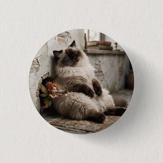 Himalayan-Kitty und Pixie werden überrascht  Button (Vorderseite)
