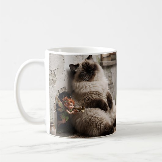 Himalayan-Kitty und Pixie werden überrascht  Kaffeetasse (Links)