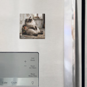 Himalayan-Kitty und Pixie werden überrascht Magnet
