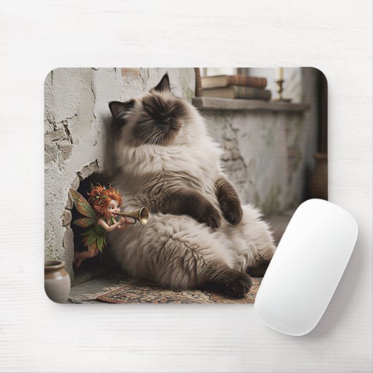 Himalayan-Kitty und Pixie werden überrascht Mousepad (Mit Mouse)