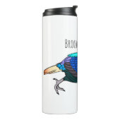 Himalayan monal bird cartoon illustration thermosbecher (Nach links gedreht)