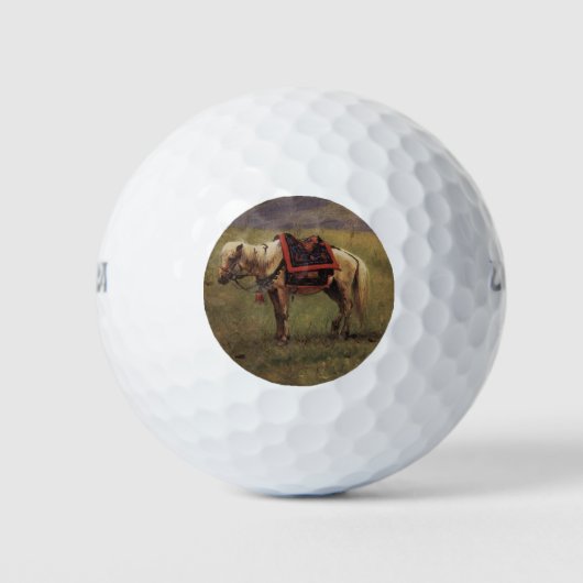 Himalayan Pony (Kleines Pferd) (Vasily Vereshchagi Golfball (Vorderseite)
