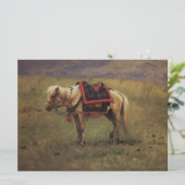 Himalayan Pony (Kleines Pferd) (Vasily Vereshchagi Karte (Stehend Vorderseite)