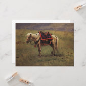 Himalayan Pony (Kleines Pferd) (Vasily Vereshchagi Karte (Vorderseite/Rückseite Beispiel)
