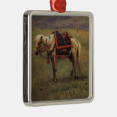 Himalayan Pony (Kleines Pferd) (Vasily Vereshchagi Ornament Aus Metall (Rechts)