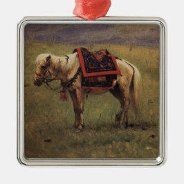 Himalayan Pony (Kleines Pferd) (Vasily Vereshchagi Ornament Aus Metall