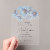 Himalayan Poppy Blue Elegant Acrylic Wedding Acryleinladungen (Insitu (Handheld))