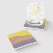 Himalayas (Gebirgskette) (von Nicholas Roerich) Steinuntersetzer (Seitenansicht)