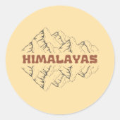 Himalayas Runder Aufkleber (Vorderseite)