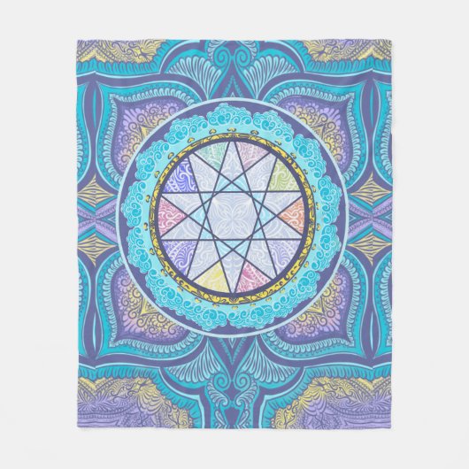 Himalgeometrie-Portal Fleecedecke (Vorderseite)