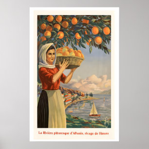 Himara Albanien Die malerische Riviera Vintage Poster