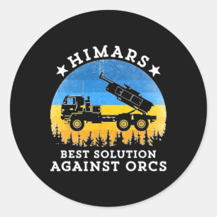 Himars Beste Lösung gegen Orcks Armee Ukraine USA Runder Aufkleber