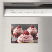 Himbeer-Cupcakes Magnet (In Situ (Geschirrspüler))