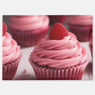 Himbeer-Cupcakes Magnet