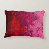Himbeer-Flurry: Abstrakte Spritzkunst Dekokissen (Rückseite)
