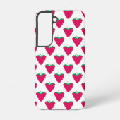 Himbeer-Frucht-Beeren-Rosa-Muster Samsung Galaxy Hülle (Rückseite)