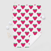Himbeer-Frucht-Rosa-Muster Golfhandtuch (Insitu)