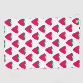 Himbeer-Frucht-Rosa-Muster Golfhandtuch (Horizontal)