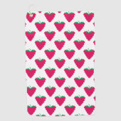 Himbeer-Frucht-Rosa-Muster Golfhandtuch (Vorderseite)
