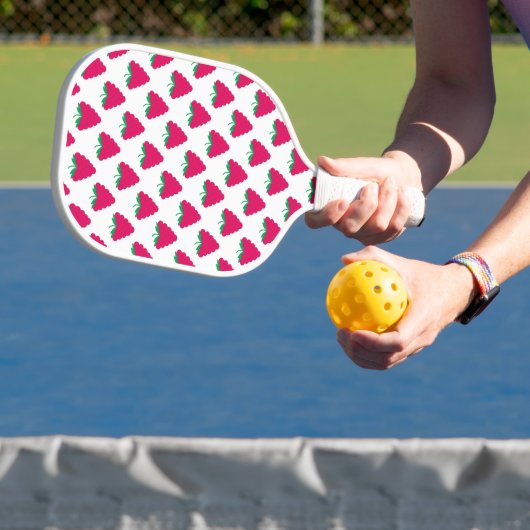 Himbeer-Frucht-Rosa-Muster Pickleball Schläger (InSitu)