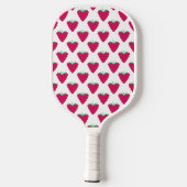 Himbeer-Frucht-Rosa-Muster Pickleball Schläger (Rückseite)