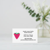 Himbeer-Frucht-Rosa-Personalisierung Visitenkarte (Stehend Vorderseite)