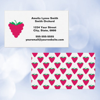 Himbeer-Frucht-Rosa-Personalisierung Visitenkarte