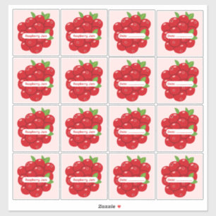 Himbeer-Marmeladen-Etiketten, individuelle Vinyl-A Aufkleber