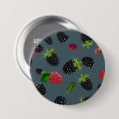 Himbeer-Muster 2 Button (Vorne & Hinten)