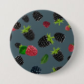 Himbeer-Muster 2 Button (Vorderseite)