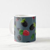 Himbeer-Muster 2 Kaffeetasse (Vorderseite Links)