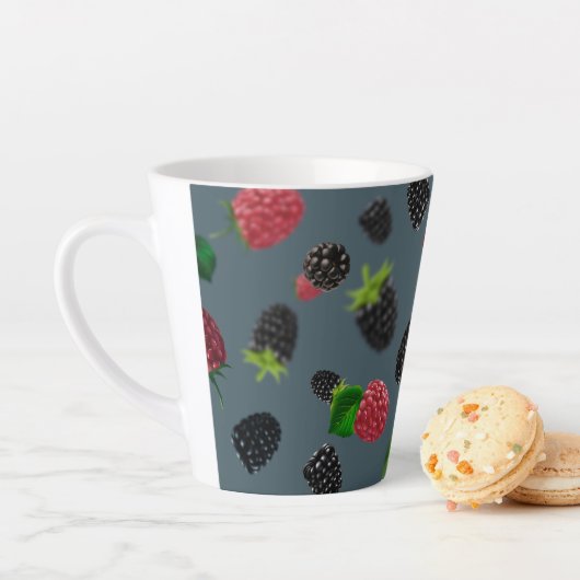 Himbeer-Muster 2 Milchtasse (Beispiel)