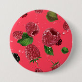 Himbeer-Muster Button (Vorderseite)