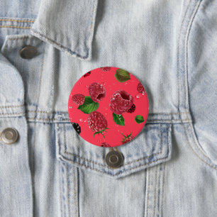 Himbeer-Muster Button