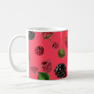 Himbeer-Muster Kaffeetasse