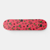 Himbeer-Muster Skateboard (Horizontal)