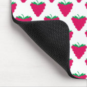 Himbeer Pink Berry Frucht Mousepad (Ecke)