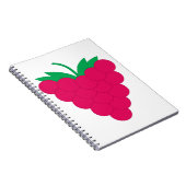 Himbeer Pink Berry Notizblock (Rechte Seite)