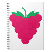 Himbeer Pink Berry Notizblock (Vorderseite)
