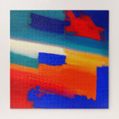 "Himbeer-Rhapsodie" Abstrakte Kunst Puzzle (Horizontal)