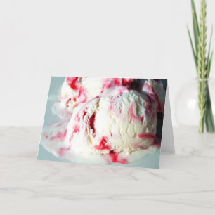 Himbeer-Ripple-Eiscreme Feiertagskarte