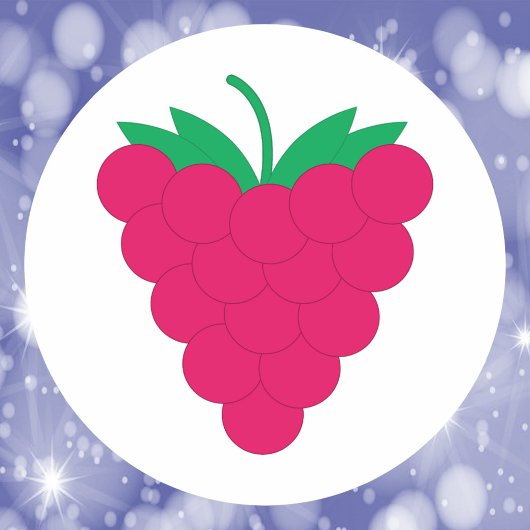 Himbeer-Rosa-Frucht-Beere Runder Aufkleber