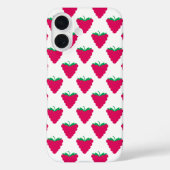 Himbeer-Rosa-Frucht-Beeren-Muster Case-Mate iPhone Hülle (Rückseite)