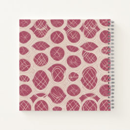 Himbeer-Rosa geometrischer Kreis Notizblock